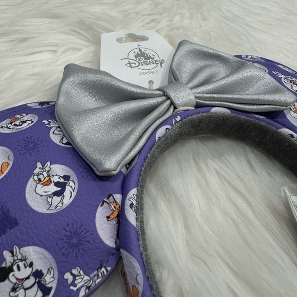 Disney Minnie Ear Headband Disney100 Mickey And Friends Castle Icons Purple NWT - Picture 2 of 8